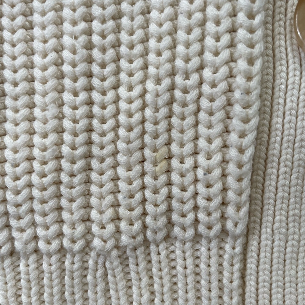 Jenni Kayne Cotton Cocoon Cardigan, Ivory, XXS - Picture 12 of 13